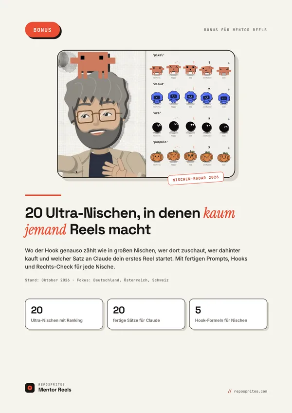 Cover des Nischen-Radar 2026: der Mentor und die Maskottchen.